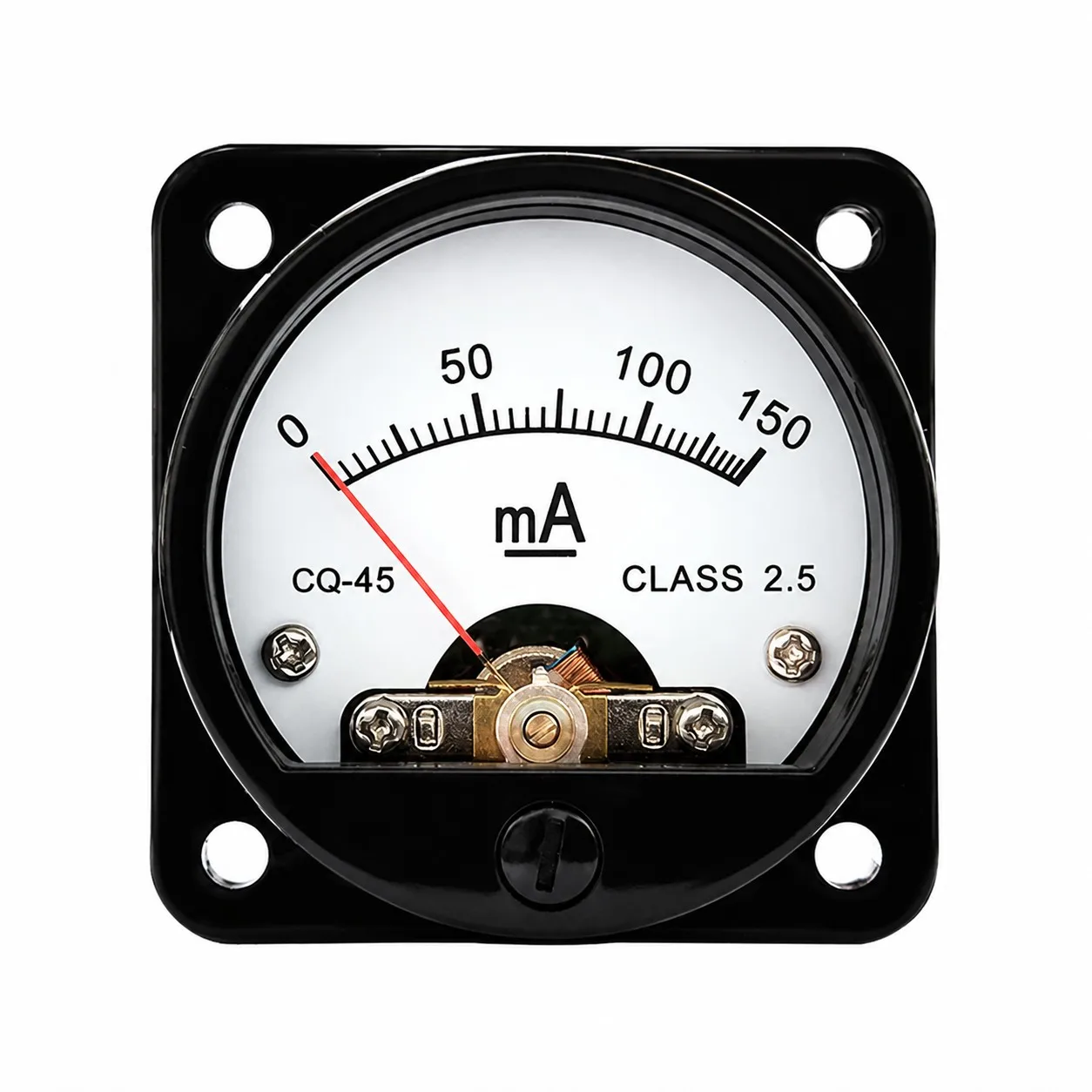 45mm Analog DC 150mA Current Meter with Warm Yellow LED Backlight for Tube Amplifiers