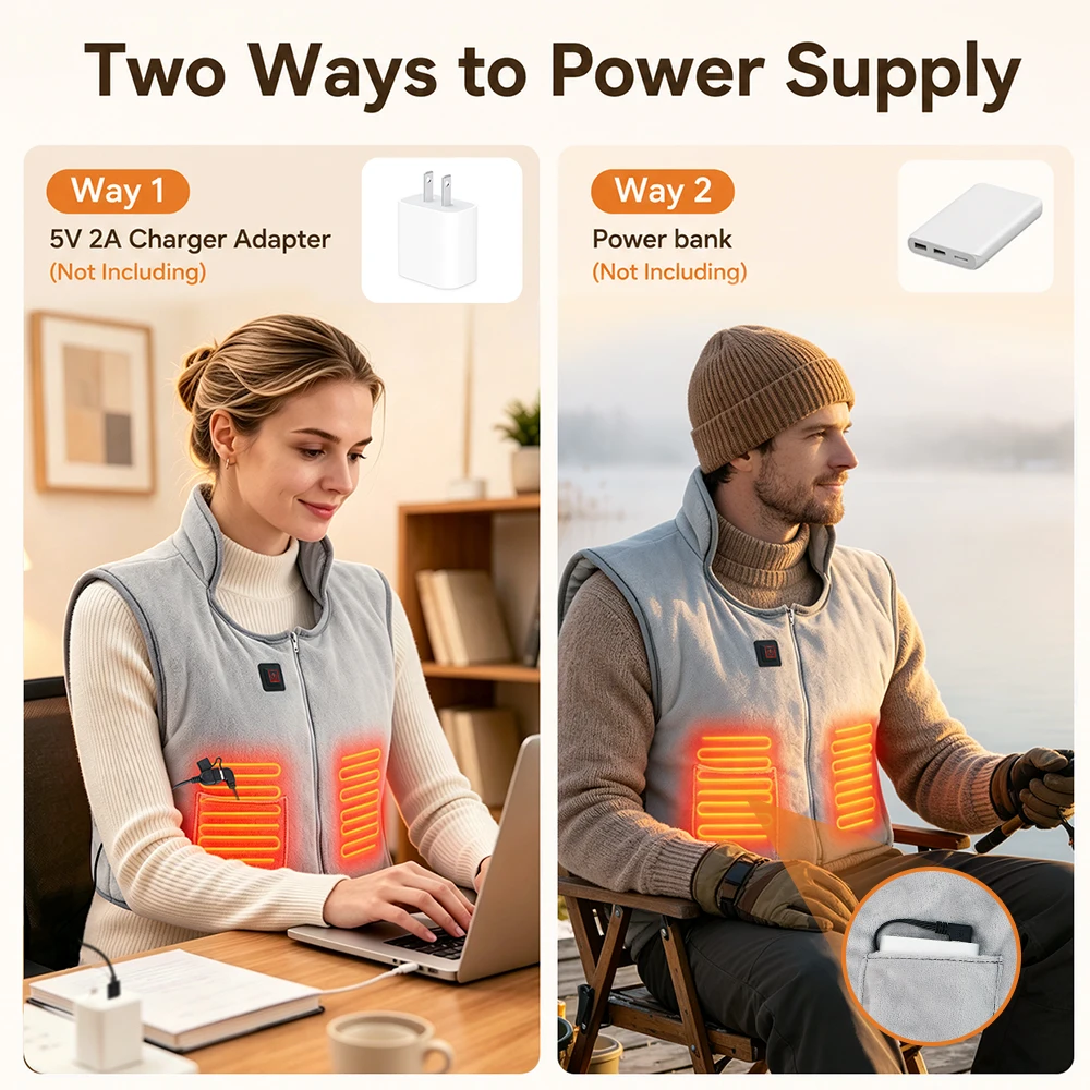 Electric Heating Neck Shoulder Back Massager USB Heated Vest 3 Levels Hot Compress Cervical Shawl Thermal Massager Jacket