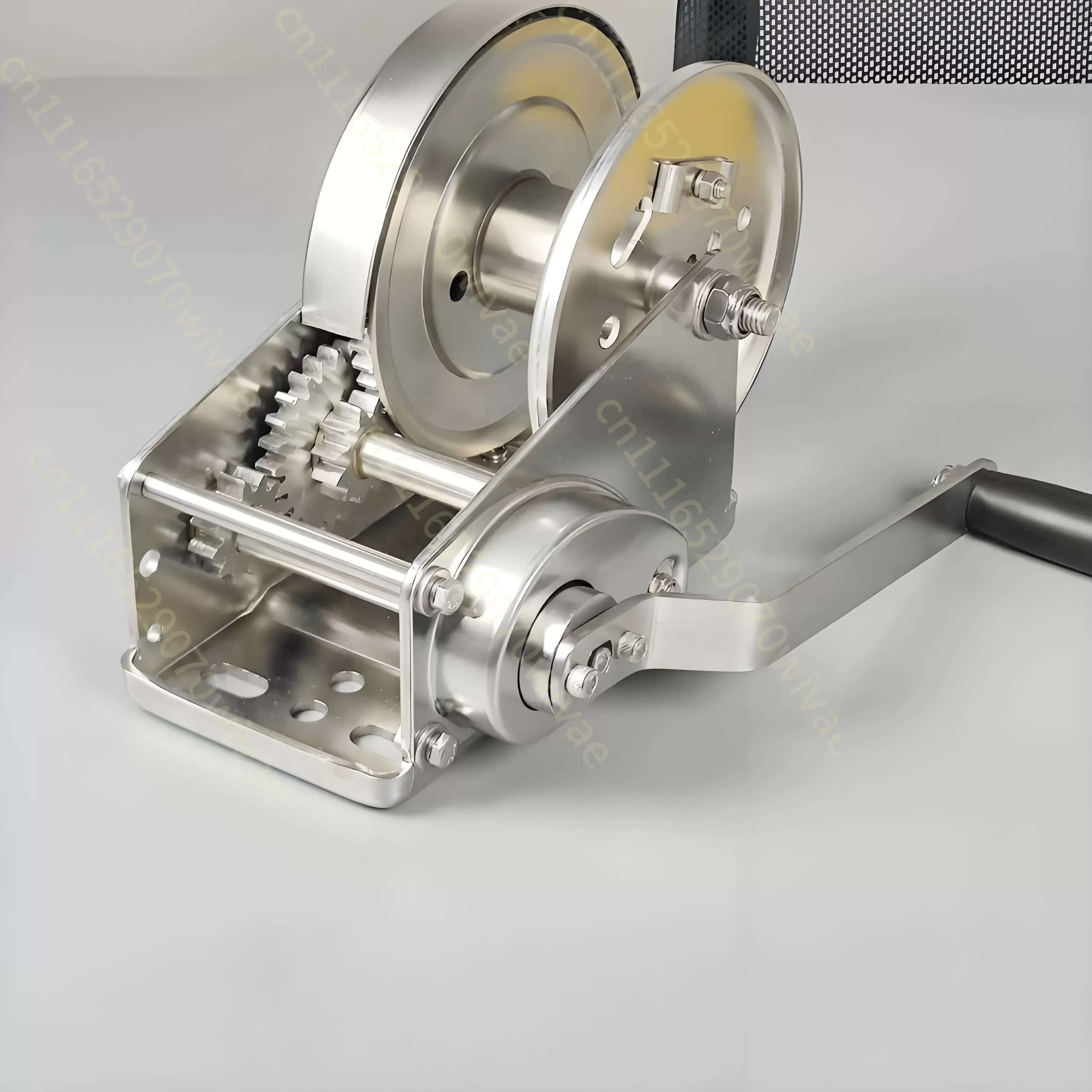 304 Stainless Steel Two-way Self-locking Manual Hand Winch 1200Lbs 2600Lbs Load Hoist for Boat Trailer Workshop Cargo Lifting