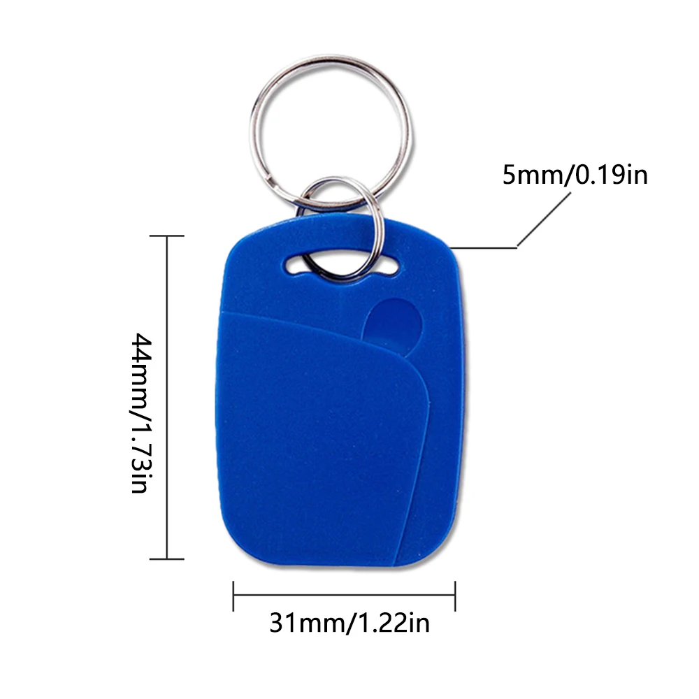 5 pc/lot doble chip 125Khz 13,56 MHz regrabable compuesto clave etiquetas keyfob clon copia token llavero