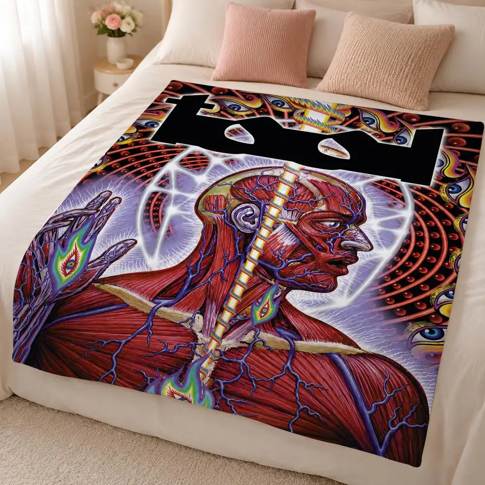 Music T-Tool American Progressive Metal Band Throw 320g Soft Flannel Fleece Throw Blanket Cover Sofa Bed Dorm Nap Gift