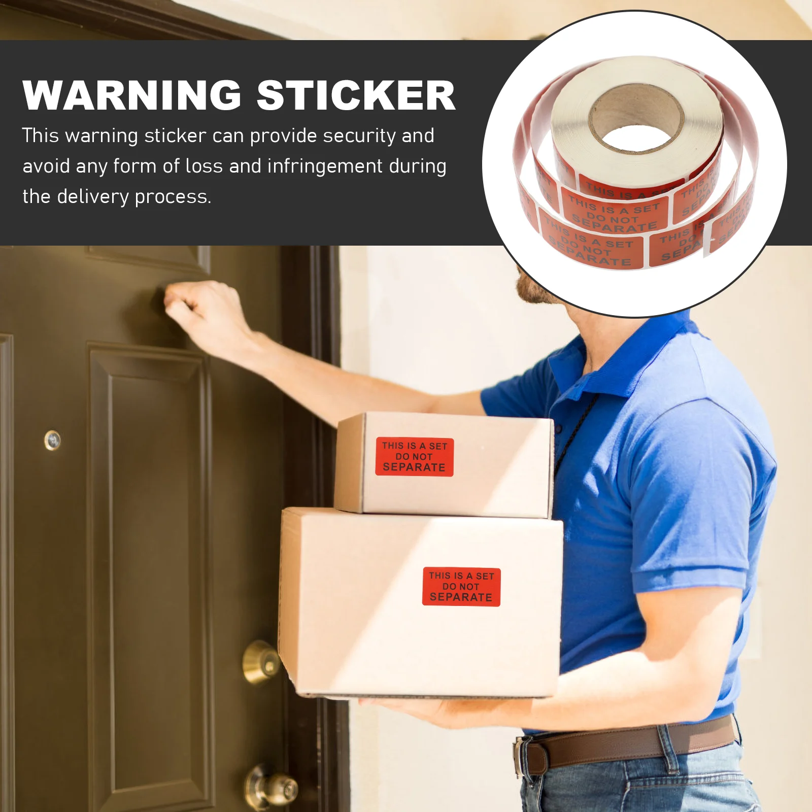 Package Warning Decals Shipping Sticker Adhesive Set Do Not Remove Label Stickers Labels Bend Self-adhesive Coated Paper