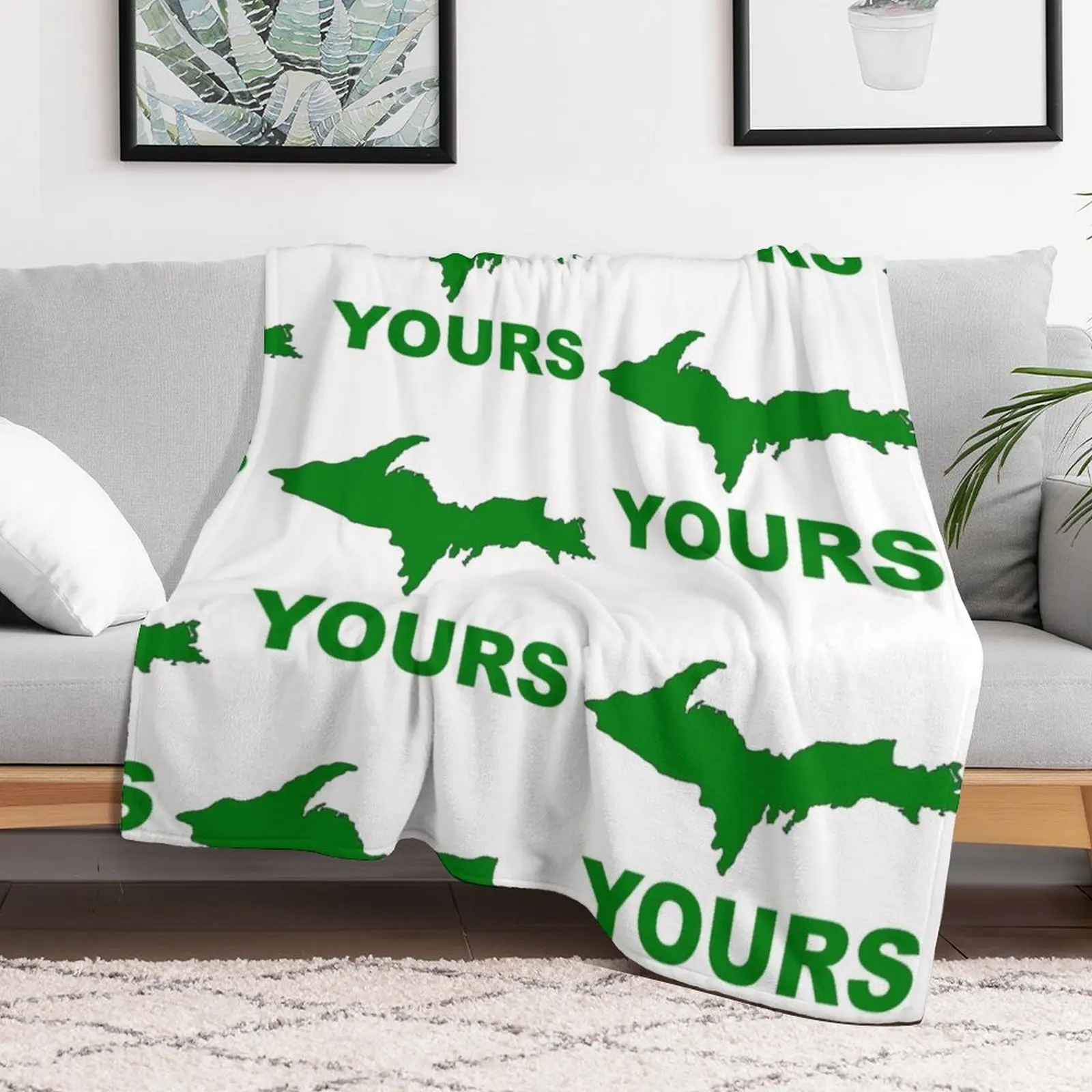 Upper Peninsula Michigan UP Yours Throw Blanket Luxury Throw For Sofa Thin Blankets