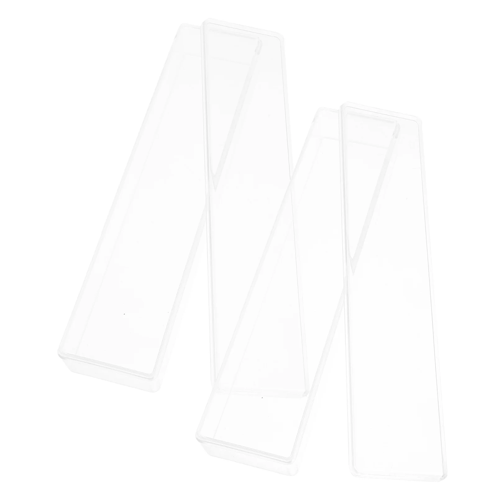 

2 Pcs Prayer Beads Harmonica Storage Box Travel Acrylic Clear Necklace Organizer