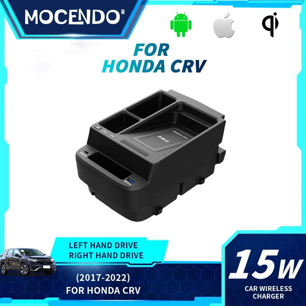 Wireless Car Charger Pad Panel for Honda CRV Fast Charging Accessories Holder 2017-2022 Model Specific