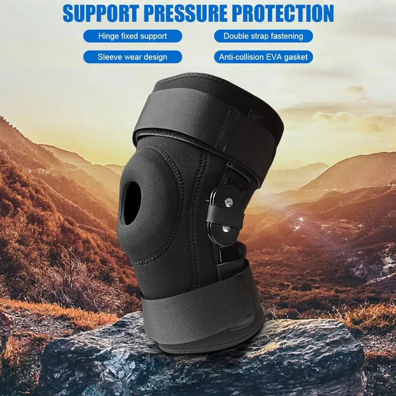 Hinged Knee Brace Support Side Patella Stabilizers With Strap Sports Knee Protective Pads For Knee Protection and Pain Relief