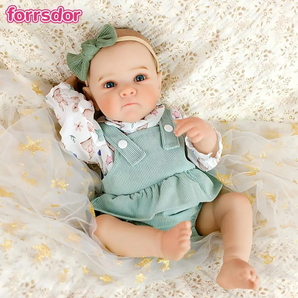 18 بوصة تولد من جديد دمى طفل بيتي كامل الجسم لمسة ناعمة اليدوية بيبي الوليد دمية ثلاثية الأبعاد الجلد مرئية الأوردة لهدايا عيد ميلاد فتاة
