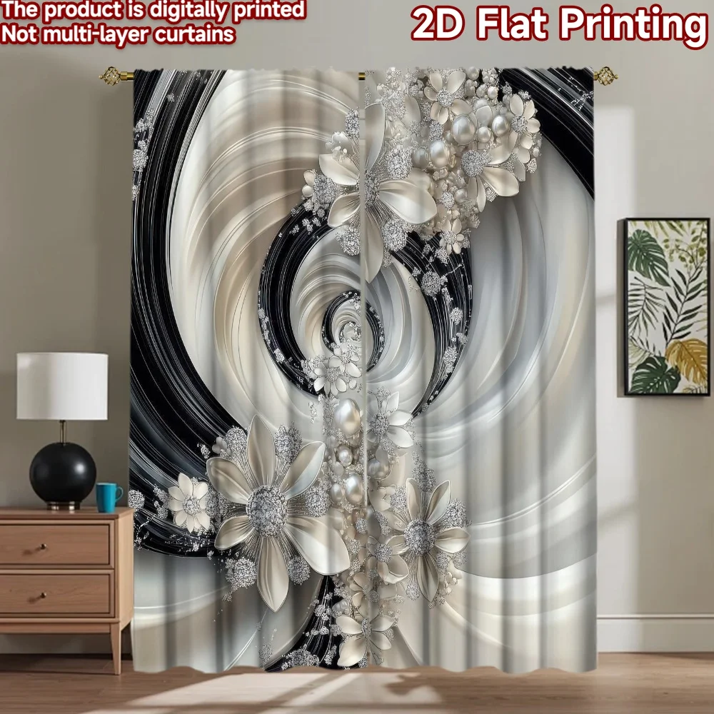

1pc 2D flat Photography Backdrop Photography Backdrop Floral Swirl Design 100% Polyester Family Party Decoration Perfect for