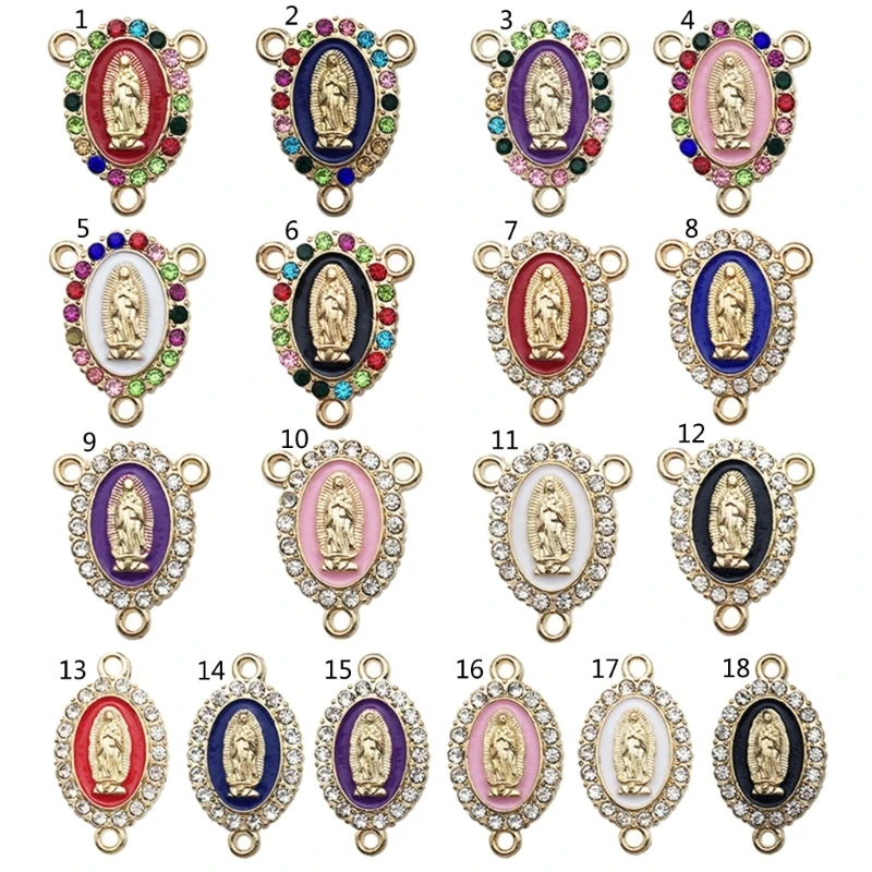 10/18pcs DIY Religious Jewelry Supplies God Mother Saint Virgin Mary Charms For Christian Rosary Talisman Pendant Jewelry Making