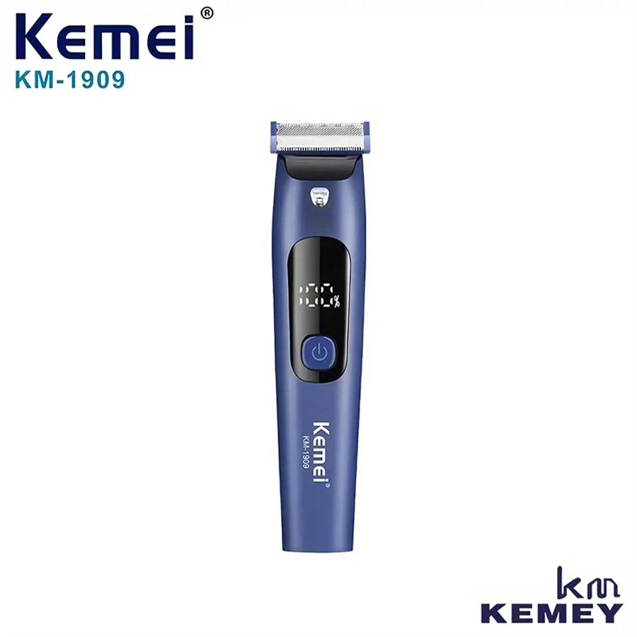 Kemei-ヘアカットデバイスKM-1909,ひげのカット,石のテンプル,多機能,USB