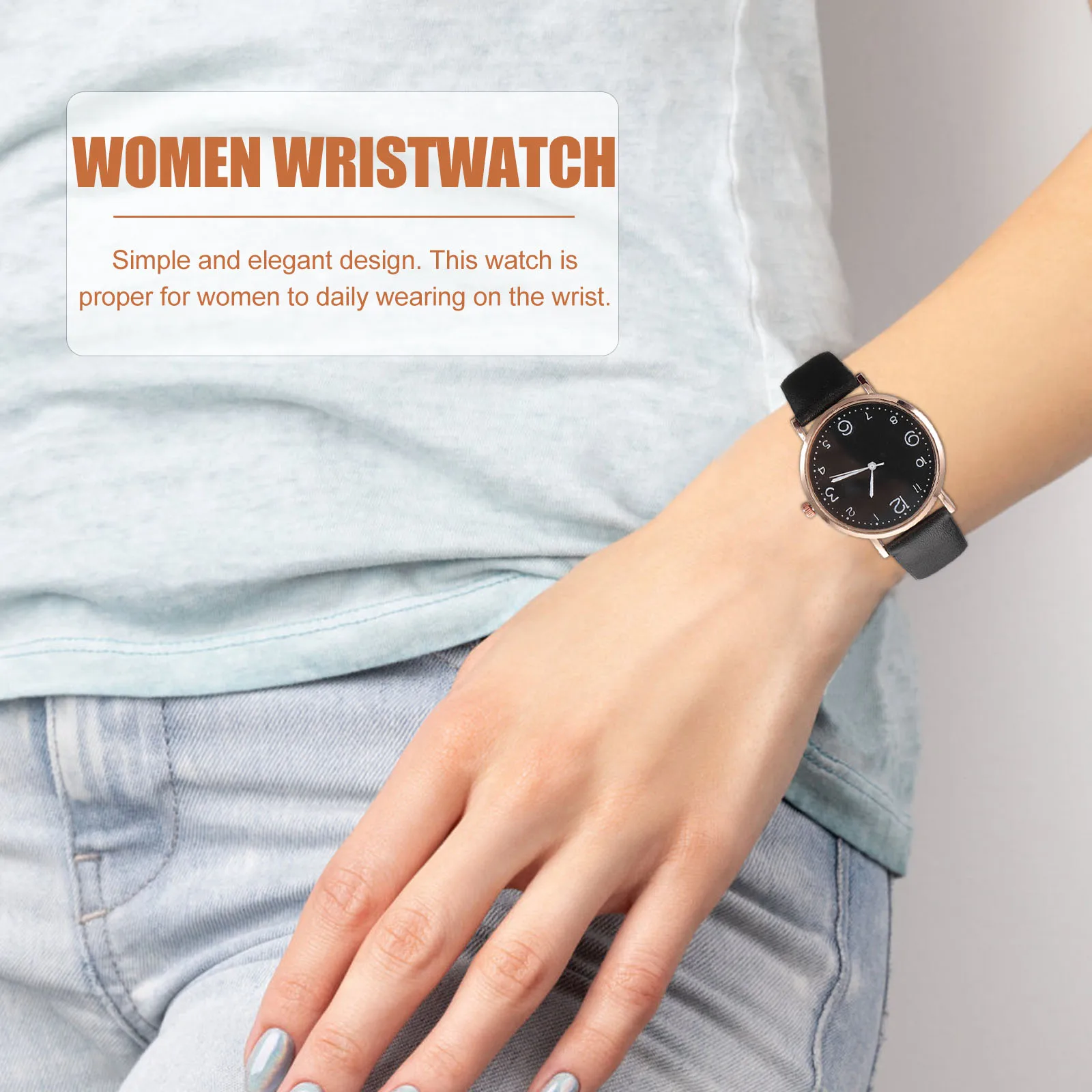 

Watch Minimalist Fashion Glass Simple Quartz Wristwatch Elegant Portable Adjustable Timekeeping PU Alloy