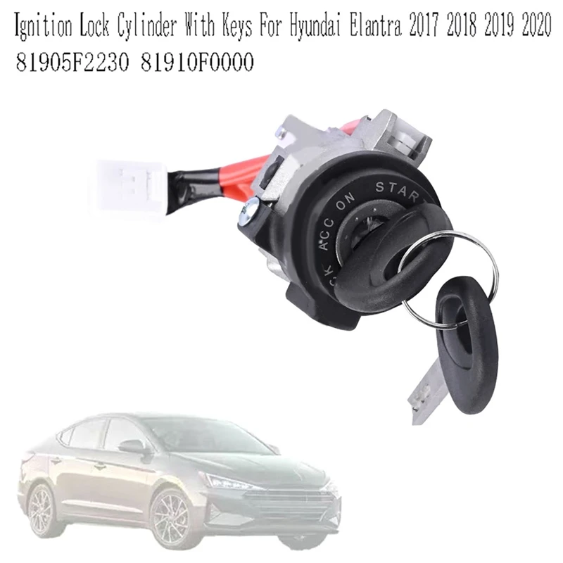 

81905F2230 Car Ignition Lock Cylinder With Keys For Hyundai Elantra 2017 2018 2019 2020 81910F0000