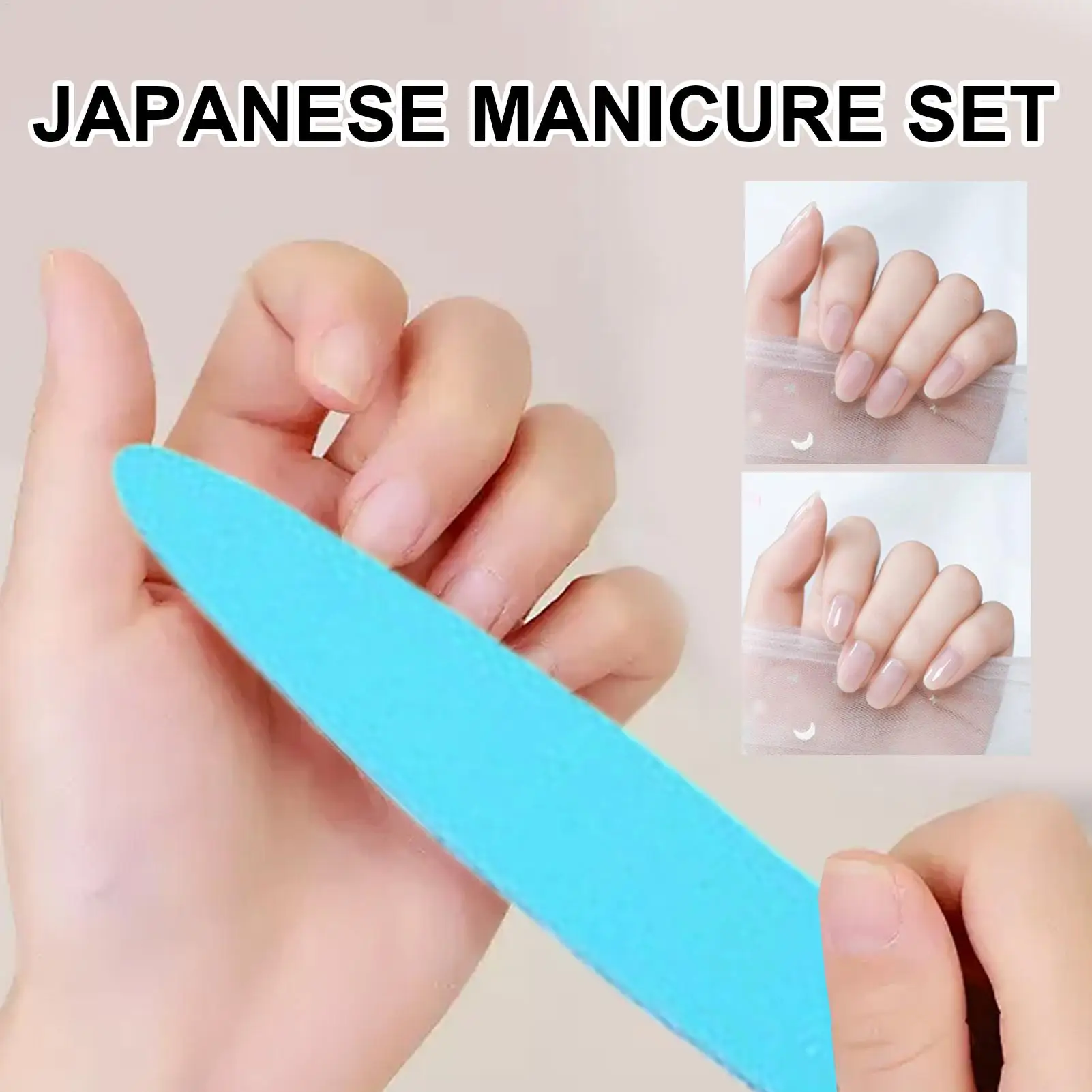 Kit tampone per unghie Kit per la cura delle unghie Set per pedicure Strumenti per la riparazione del manicure Set per unghie Lime per sabbia artistica Buffer Buffer per unghie e kit di lucentezza per le donne