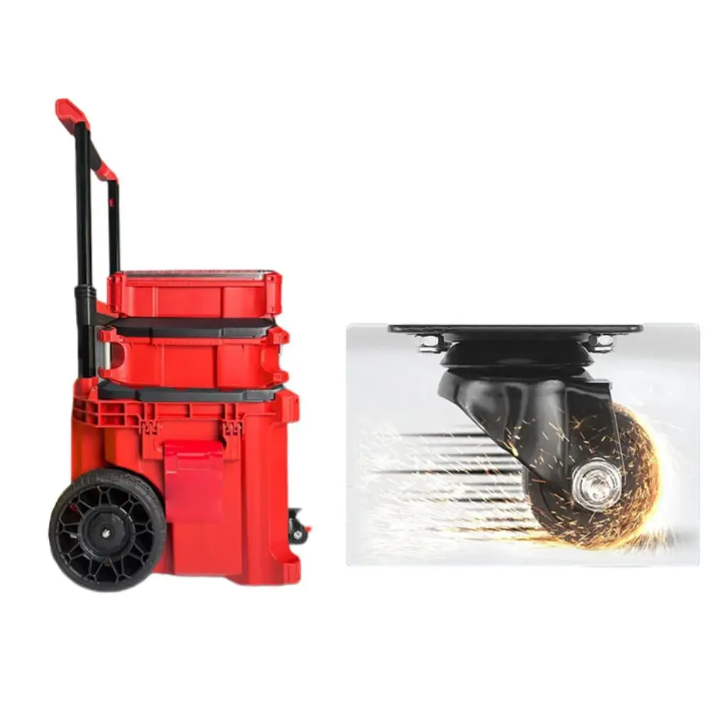 Sturdy Construction Front Casters Collapsible Design 200lbs Rating Caster Wheels Stainless Steel 200lbs Capacity Toolbox Casters