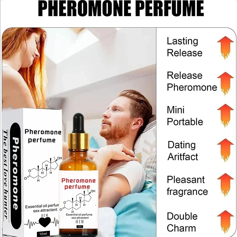 Perfume de feromonas, aceite esencial para hombres y mujeres, Perfume corporal refrescante Natural, fragancia duradera