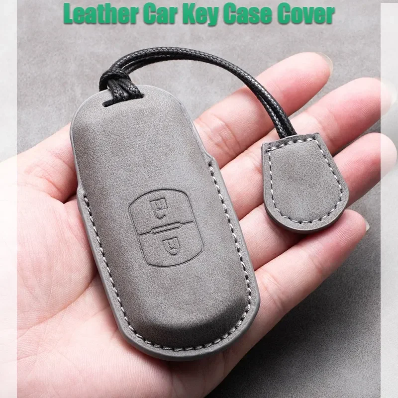 

2/3 Buttons Leather Car Remote Key Case Cover Shell For Mazda 2 3 6 Axela Atenza CX-5 CX5 CX-3 CX-7 CX8 CX-9 2016-2019 Accessory