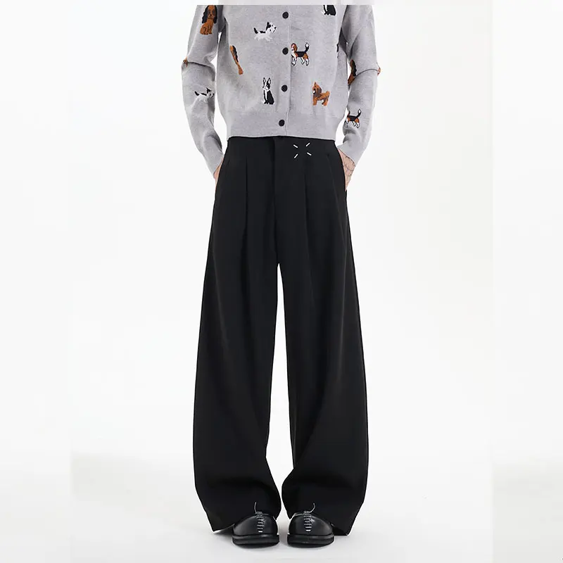 

Men's Loose Wide Leg Casual Pants Spring Autumn American Sle Drapey Cleanfit Trendy Brand Long Trousers Casual Pants