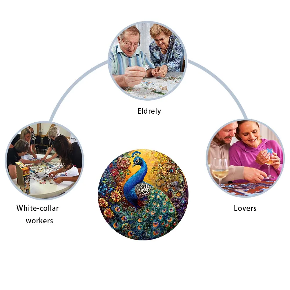 Paw Pudełko na prezent Drewniana układanka Puzzle o nieregularnym kształcie Prezent urodzinowy Dekoracja domu Dorosły spersonalizowany unikalny