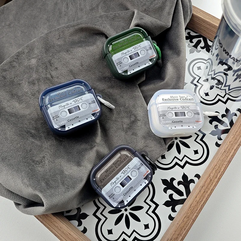 Retro Tape Case for Apple Airpods Pro 3 1st 2nd Generation 2025 New Radio Cover for Airpods 4 3 2 1 Protective Shell Air Pods