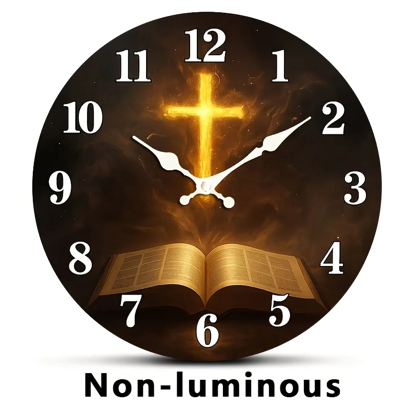 Round Wall Clock, Silent And Tick-Free, Suitable for Home Decoration During Festivals And As a Gift