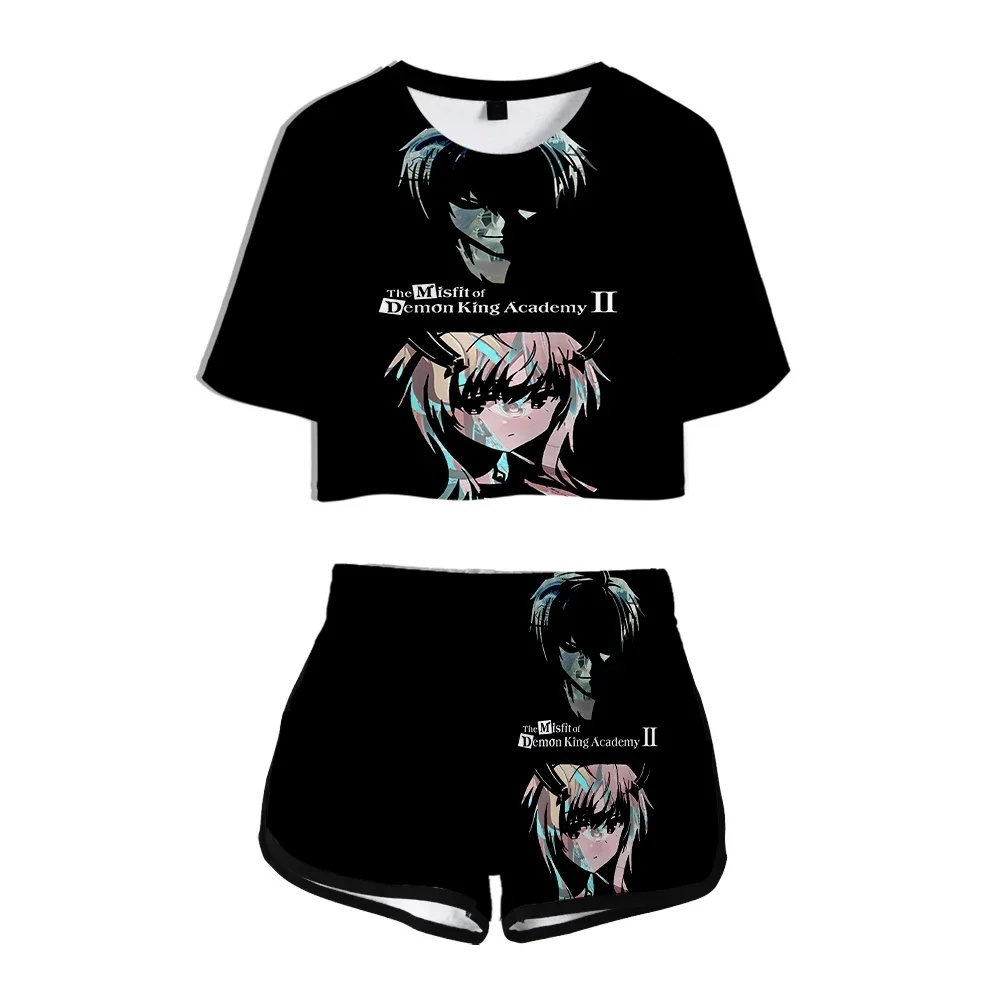 The Misfit of Demon King Academy II 3D Print Tracksuit Women Two Piece Set Top and Shorts Casual Sportswear Summer Women's Sets