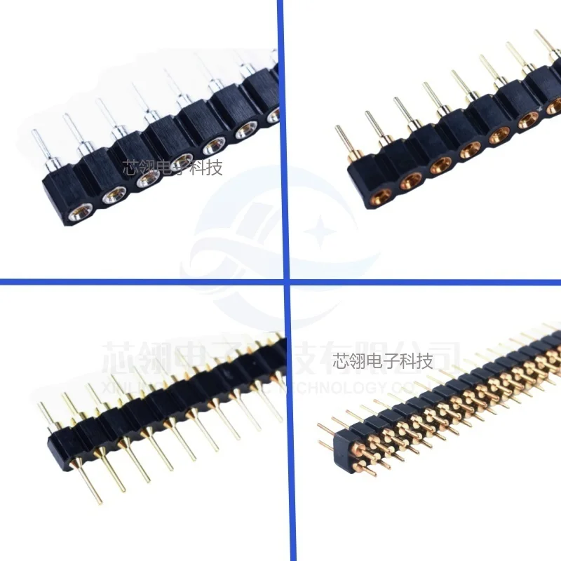 2 stuks 1*40 p Enkele Rij Ronde gat basis PCB Ronde Pin Header Socket Connector Pinheader Vergulde 2.54mm Voor Arduino