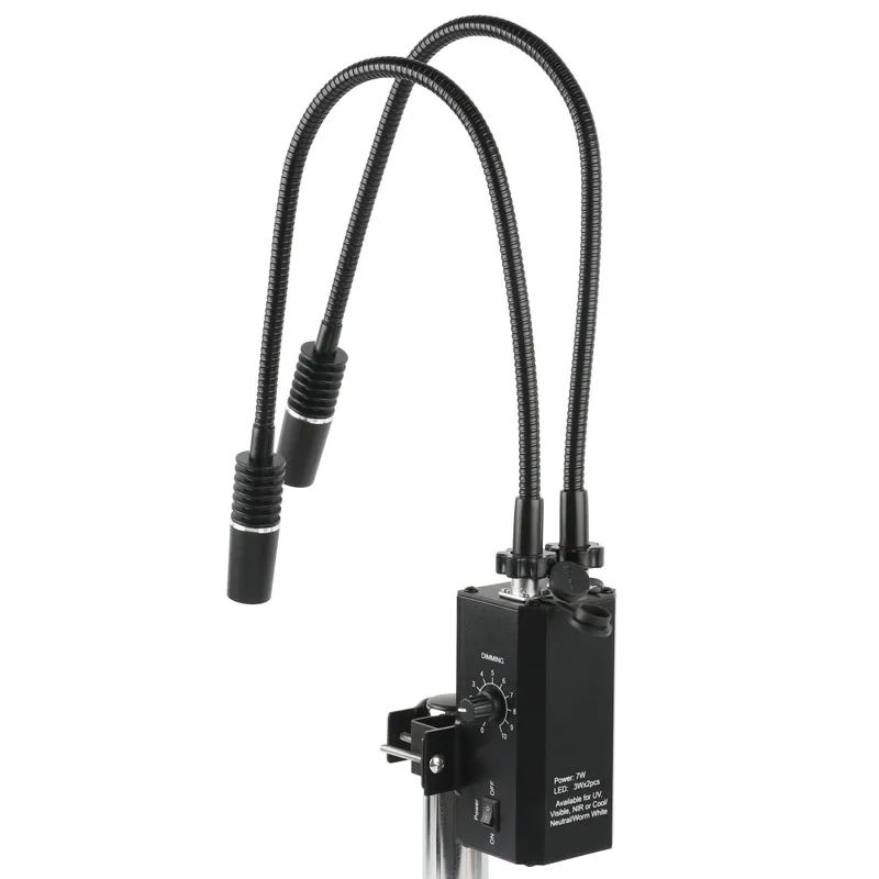 Imagem -04 - Microscópio para Indústria Iluminador Dual Led com Pescoço de Ganso 6w 6500k Lâmpada de Preenchimento para Microscópio Estéreo