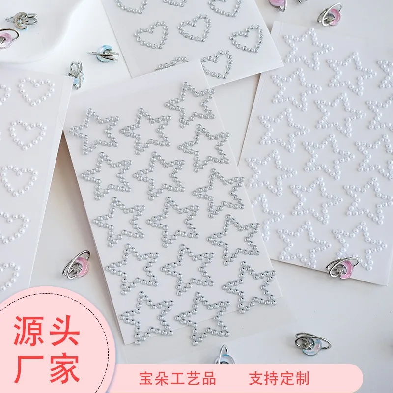 Pegatinas Faciales Infantiles de Estrellas, Corazones y Perlas con Diamantes de Imitación, Set de Calcomanías para Maquillaje de Escenario, Suministros de Manualidades DIY para Álbumes de Recortes y Diarios Guka para Niñas