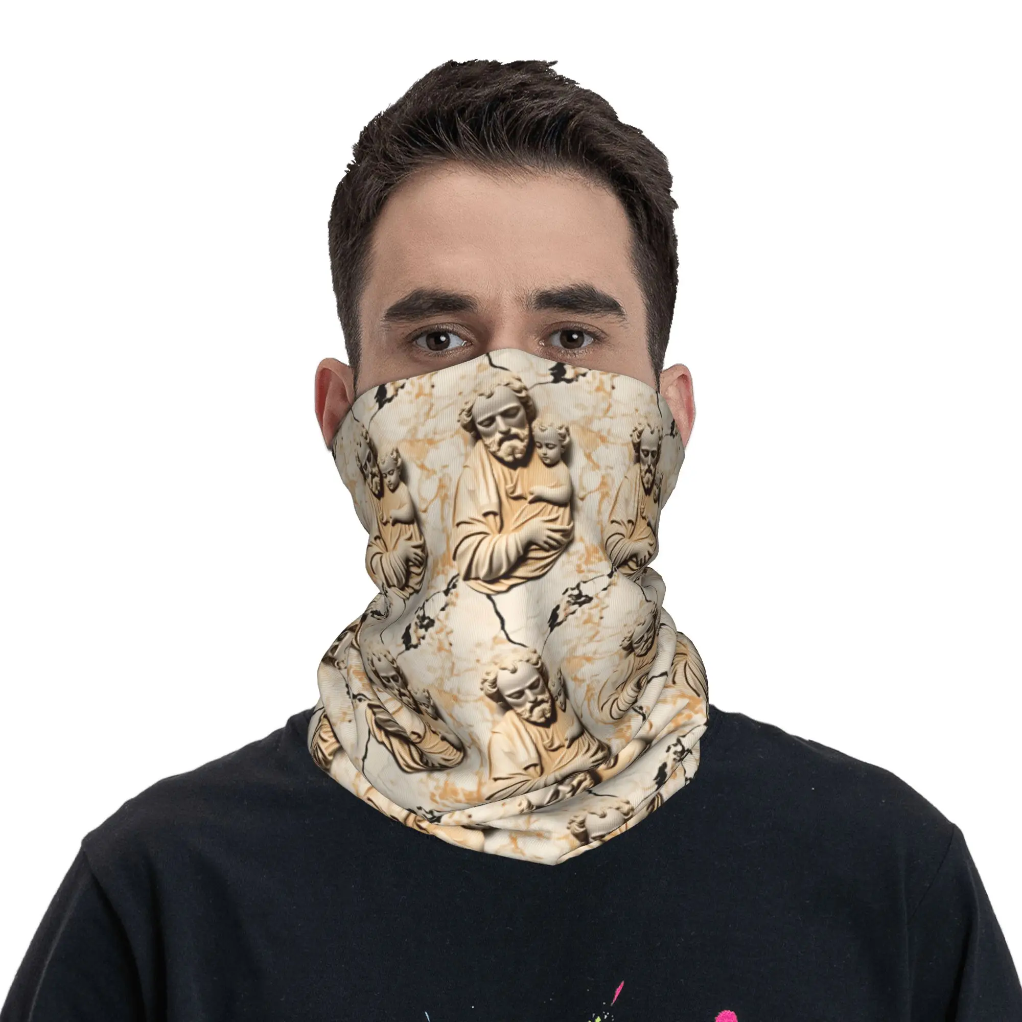 Jesus Christ Religion Faith  Winter Headband Neck Warmer Men Women Hiking Cycling Tube Scarf  Face Bandana Gaiter