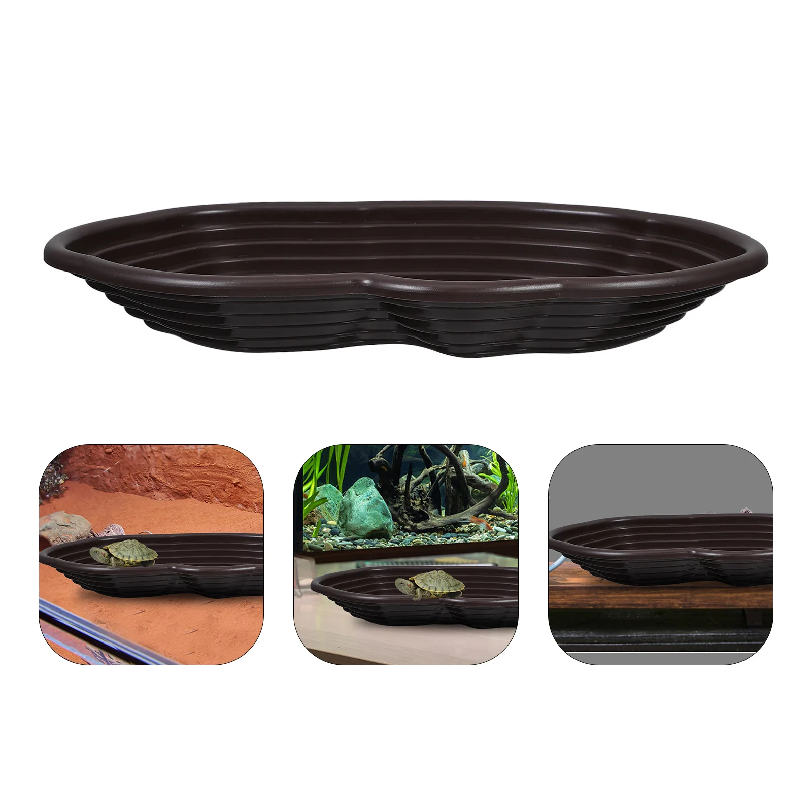 

Bathing Pool for Turtle with Ramp Large Size ABS Material Snake Water Bowl Reptile Bath Terrarium Dish Lizard Bearded Dragon