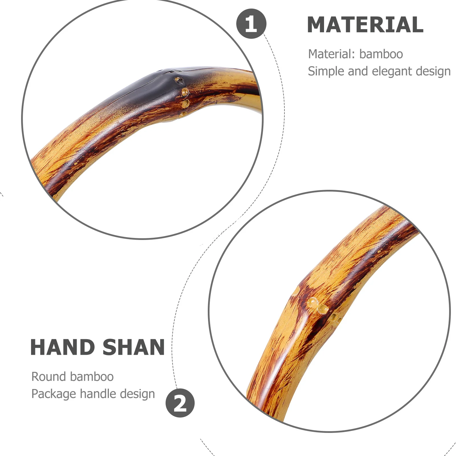 

2pcs Bamboo Style Plastic Bag Handles Round Rings for Handbag DIY Replacement Accessories Travel Purse Bag Parts