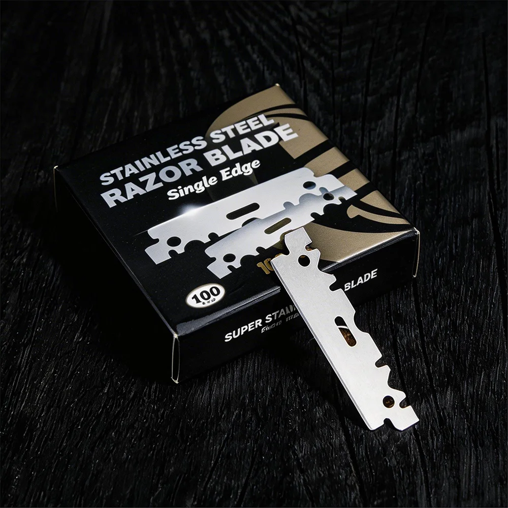 15/100pcs Box Professional Stainless Steel Razor Blade Manual Shaver Double And Single-Sided Blade Men Shaving Replacement Blade