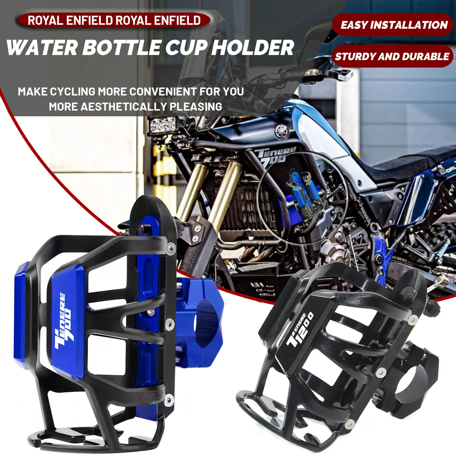 

For Yamaha Tenere700 Tenere1200 Tenere 700 Tenere 1200 2018-2024+ Accessorie Motorbike Beverage Water Bottle Drink Cup Holder