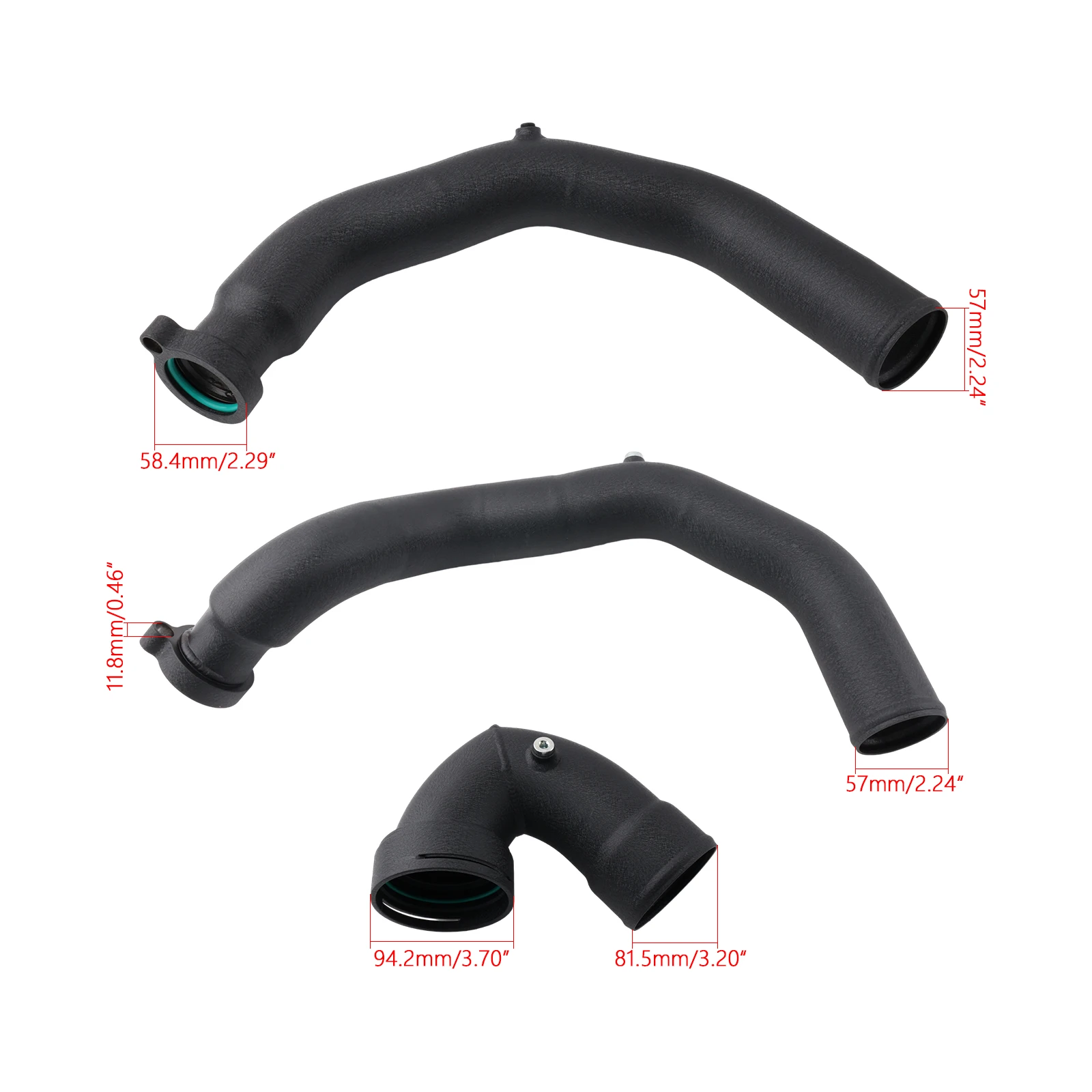 S55 Performance Charge Pipe + Boost Hose Kit for BMW M3 (F80) M4 (F82 F83) 3.0L Twin Turbocharged