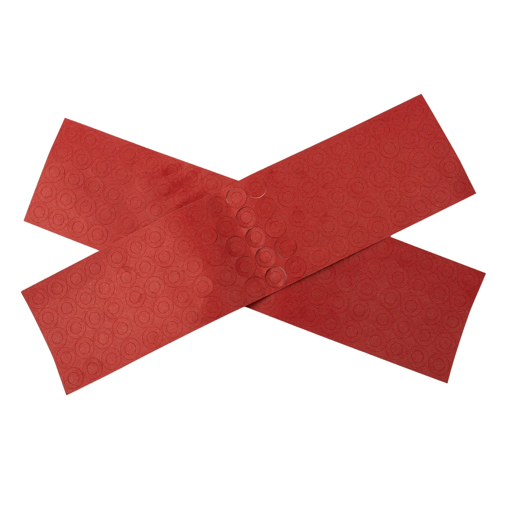 Express Paper Rings Battery Insulators Paper 0.24mm Thickness 10mm 10mm Inner 200Pcs Hollow Insulating Red Wood+cotton
