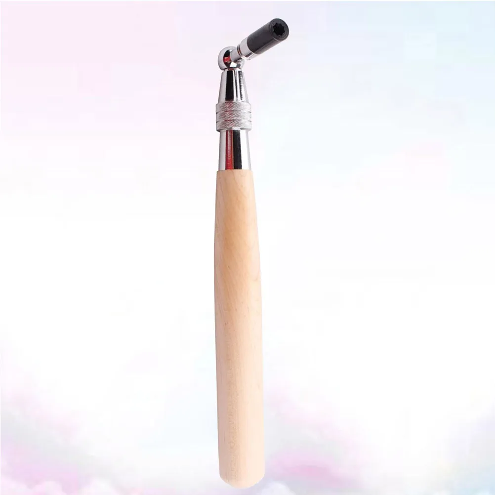 Piano Tuning Hammer Wrench Tool Octagon Core Stainless Steel Hammer Solid Wood Handle Beige Portable Tool