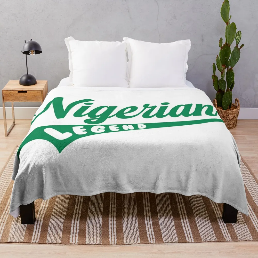 

Nigerian Pride - Flag Throw Blanket warm for winter Flannel Fabric Blankets