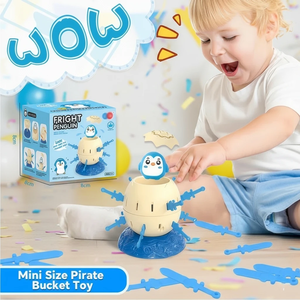 

Mini Penguin Novelty Educational Toy Interactive Parent Child Game Holiday Party Favor Frog Pirate Bucket Theme Creative