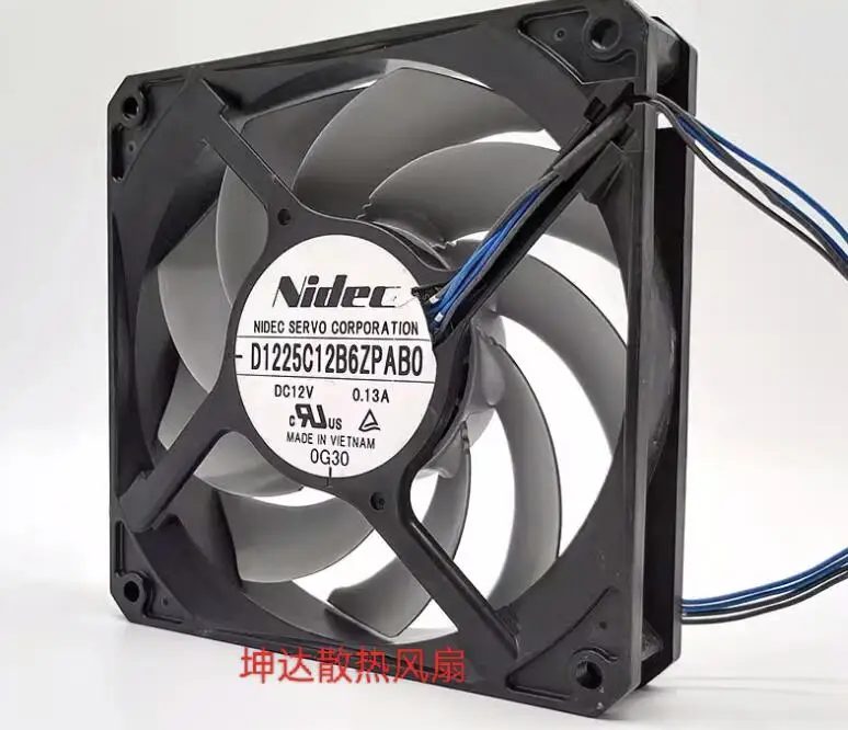 

Nidec D1225C12B6ZPAB0 DC 12V 0.13A 120x120x25mm 4-Wire Server Cooling Fan