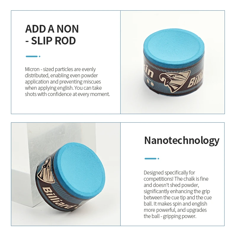 1 قطعة الطباشير البلياردو أسطواني ، عصا البلياردو الطباشير ، طاولة السنوكر