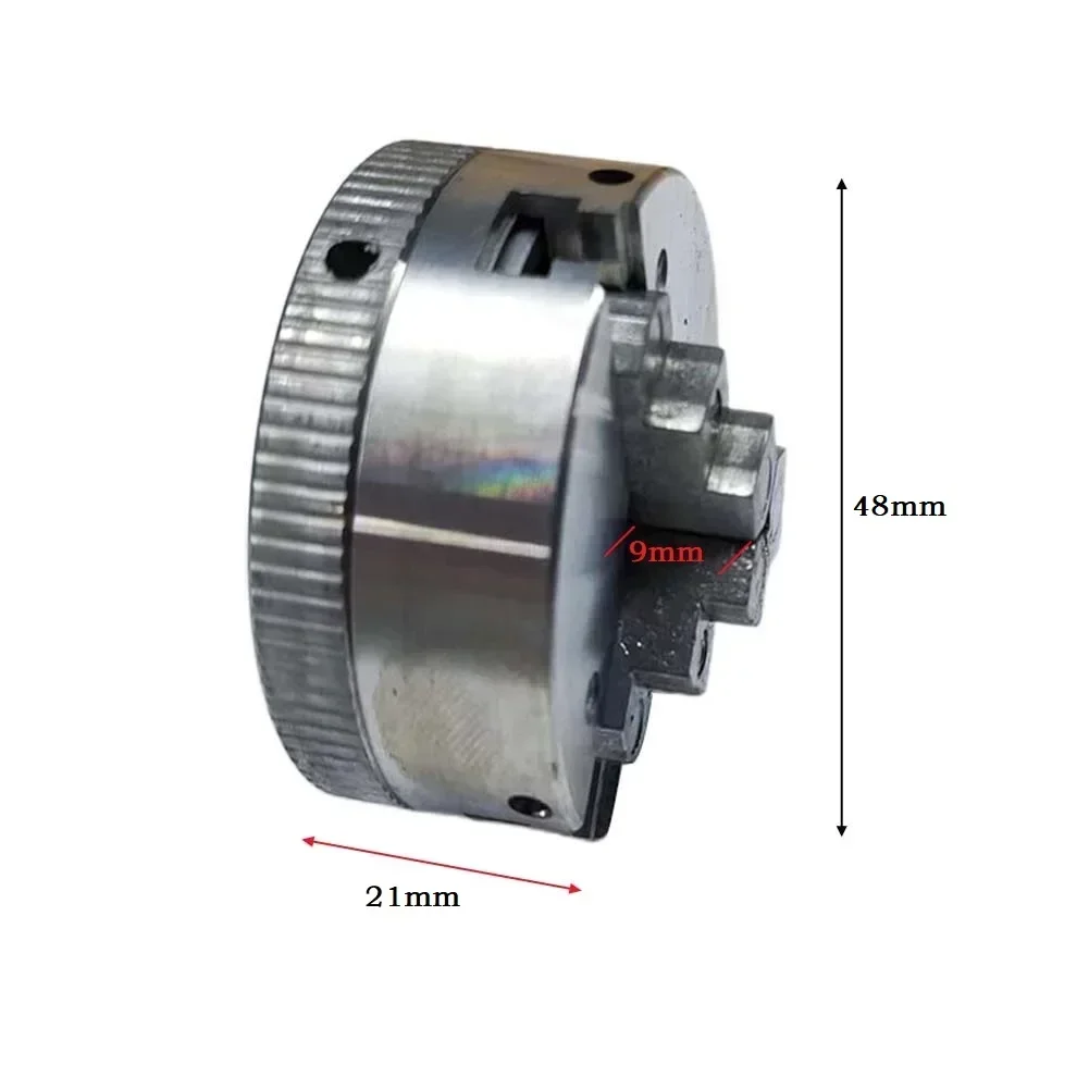 Alloy 3 Jaw Manual Lathe Chuck Kit Self-Centering W/ Mounting Bolts Grinding Tool M12*1mm High-carbon Steel Three Jaw Chuck