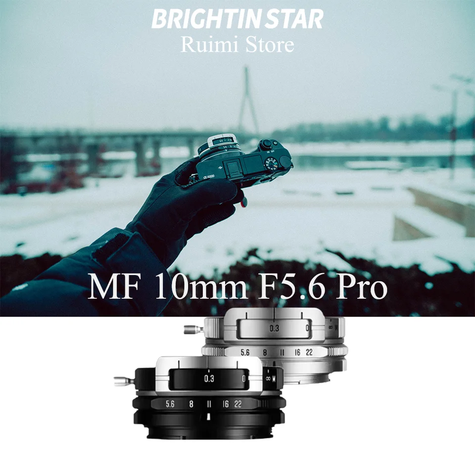 Brightin Star APS-C 10mm F5.6 Pro Manual Focus Lens for Sony ZV