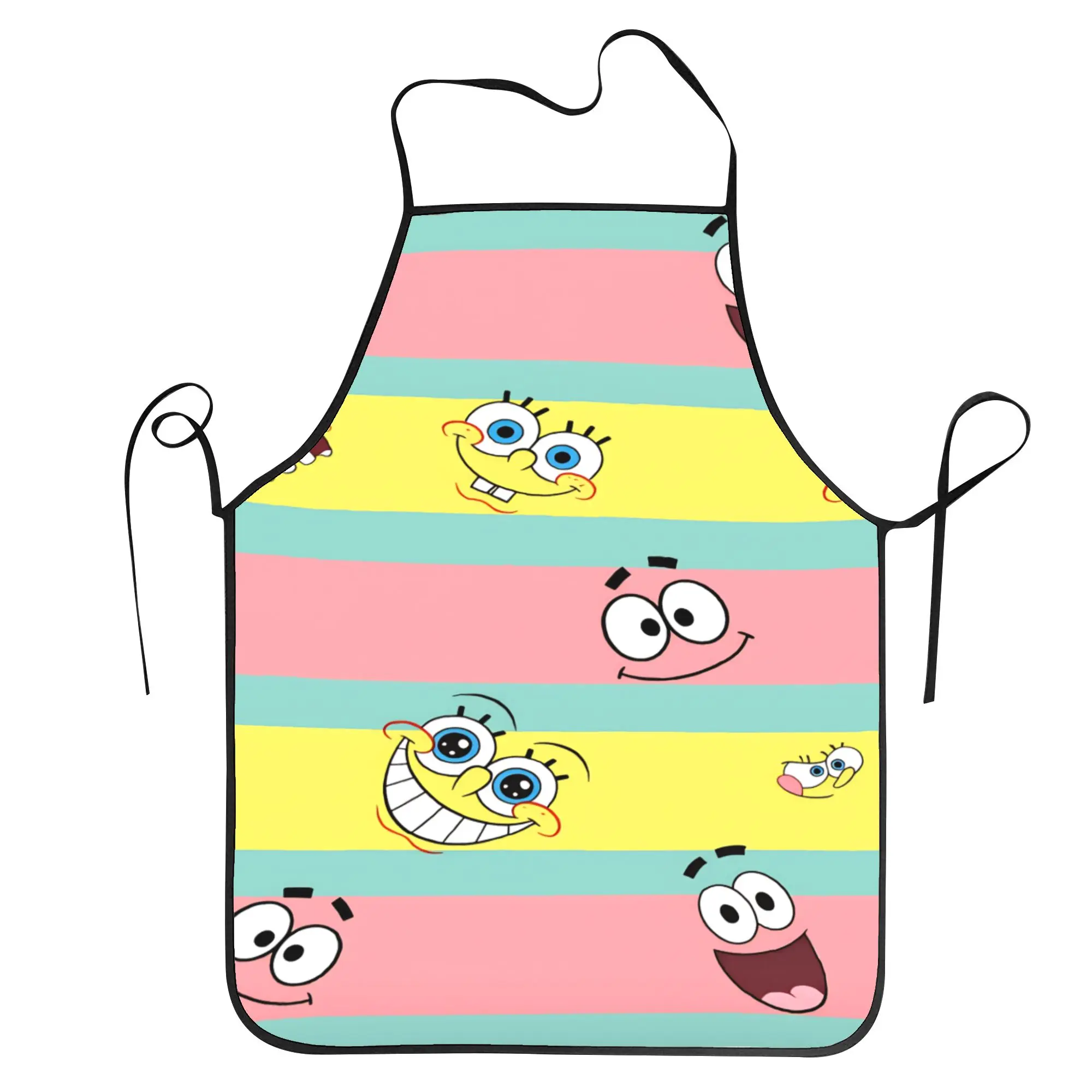

Фартук С-Спонджбоб: милый кухонный фартук для уборки и барбекю, без кармана, для взрослых