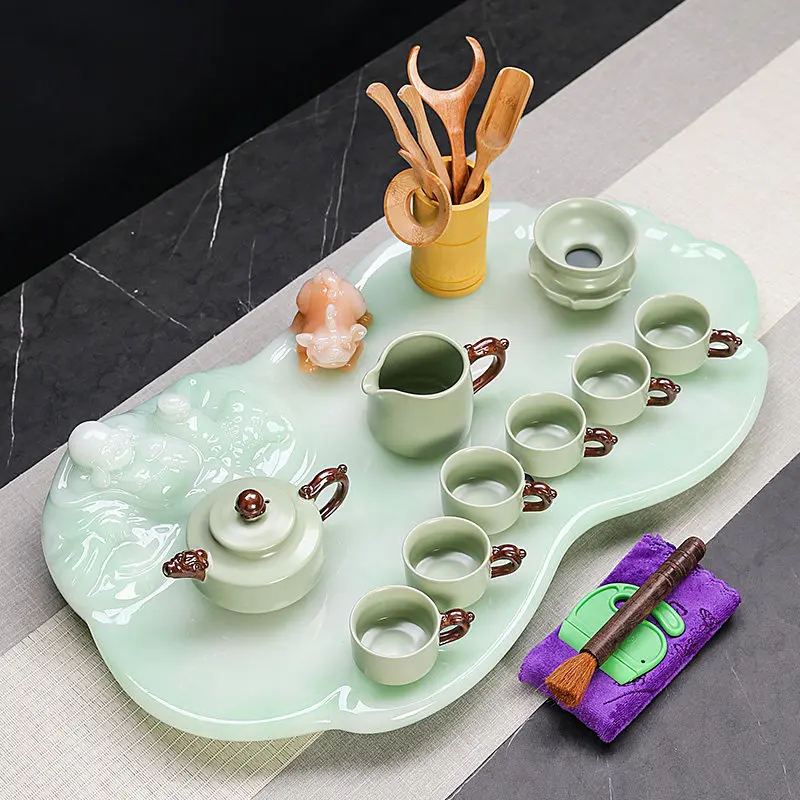 

Decorative Accessories Tea Tray Luxury Desk Office Table Hospitality Serving Tea Tray Coasters Valet Bandejas Home Products