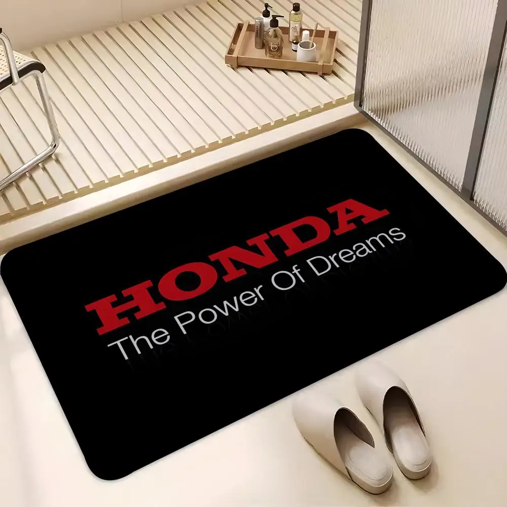Unique H-Honda Wing Floor Mat Absorbent Floor Mat Non-Slip Entrance Rug for Bathrooms Restrooms and Toilets