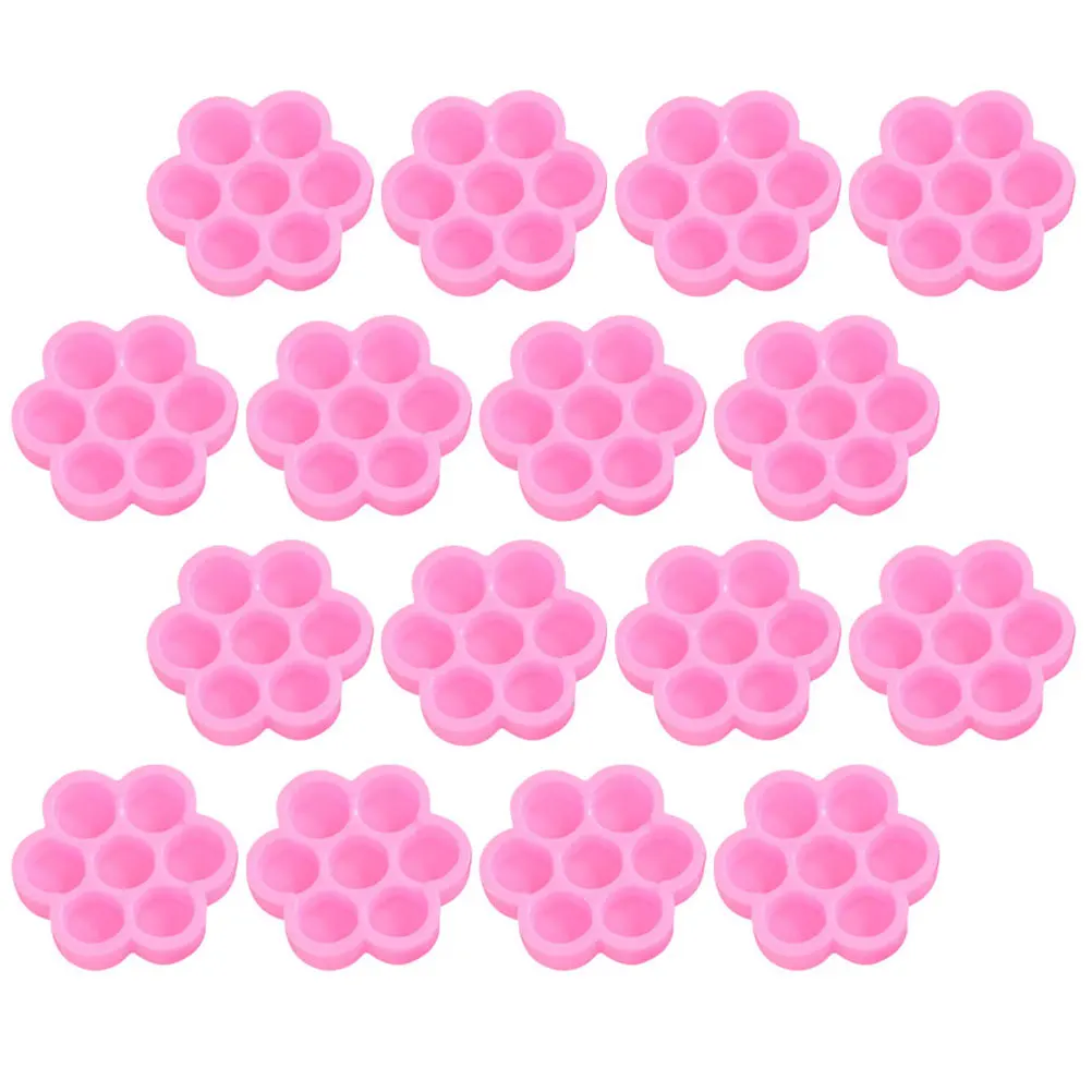 

300Pcs Eyelash Cups Flower Shaped Disposable Glue Holders Strong Wear Resistance for Eyelash Extension Tattoo Ink Beauty Tools