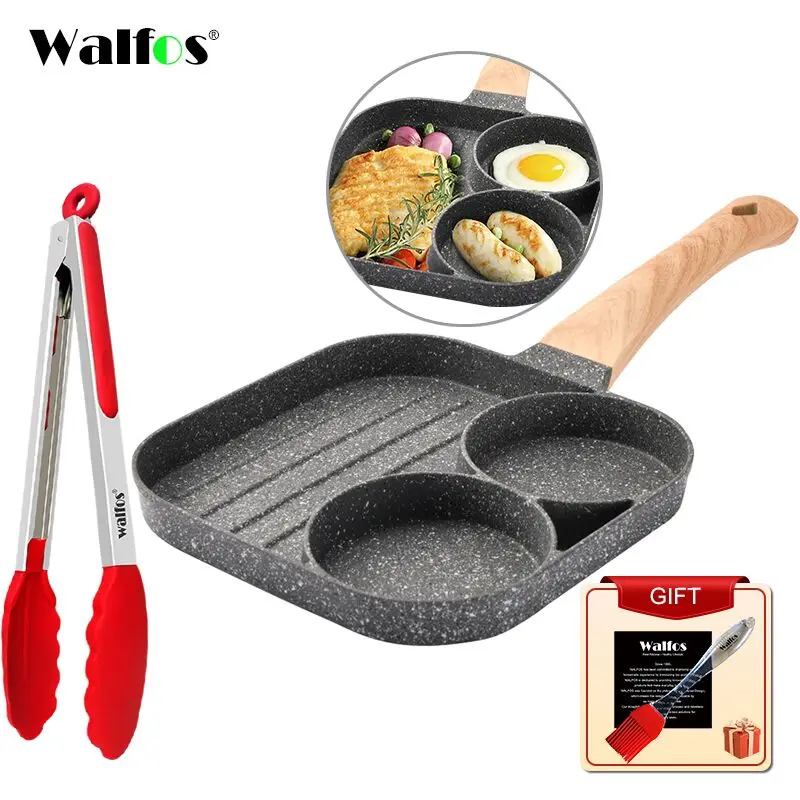 

Walfos 2 Hole Frying Pot Pan Thickened Omelet Pan Non-Stick Egg Pancake Steak Pan Cooking Egg Ham Pans Breakfast Maker Cookware