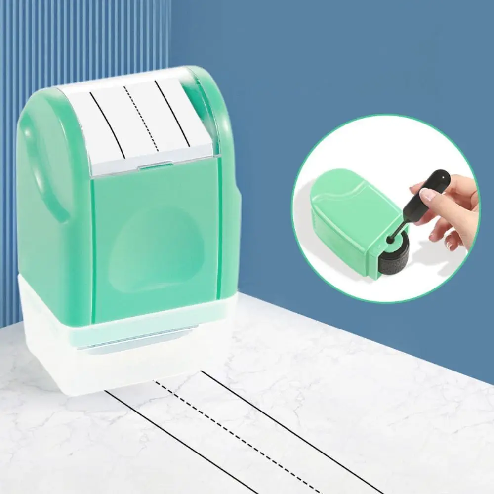 

Plastic Dashed Handwriting Lines Stamp Efficient Rreusable Line Rolling Roller Portable Ink Add Design Self Inking Stamp Parents