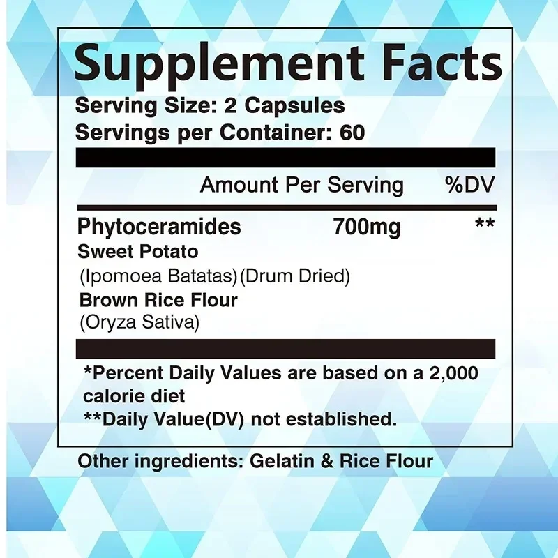Phytoceramides Capsules - Helps Reduce The Appearance of Wrinkles, Fine Lines, Age Spots and Dry Skin