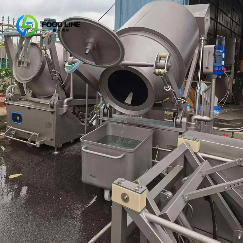 Customized vacuum marinator meat tumbler automatic stainless steel tumbling equipment for red meat pork poultry seafood factory
